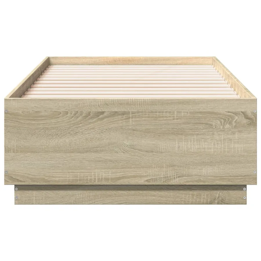Cadre de lit avec LED sans matelas chêne sonoma 75x190 cm - 6