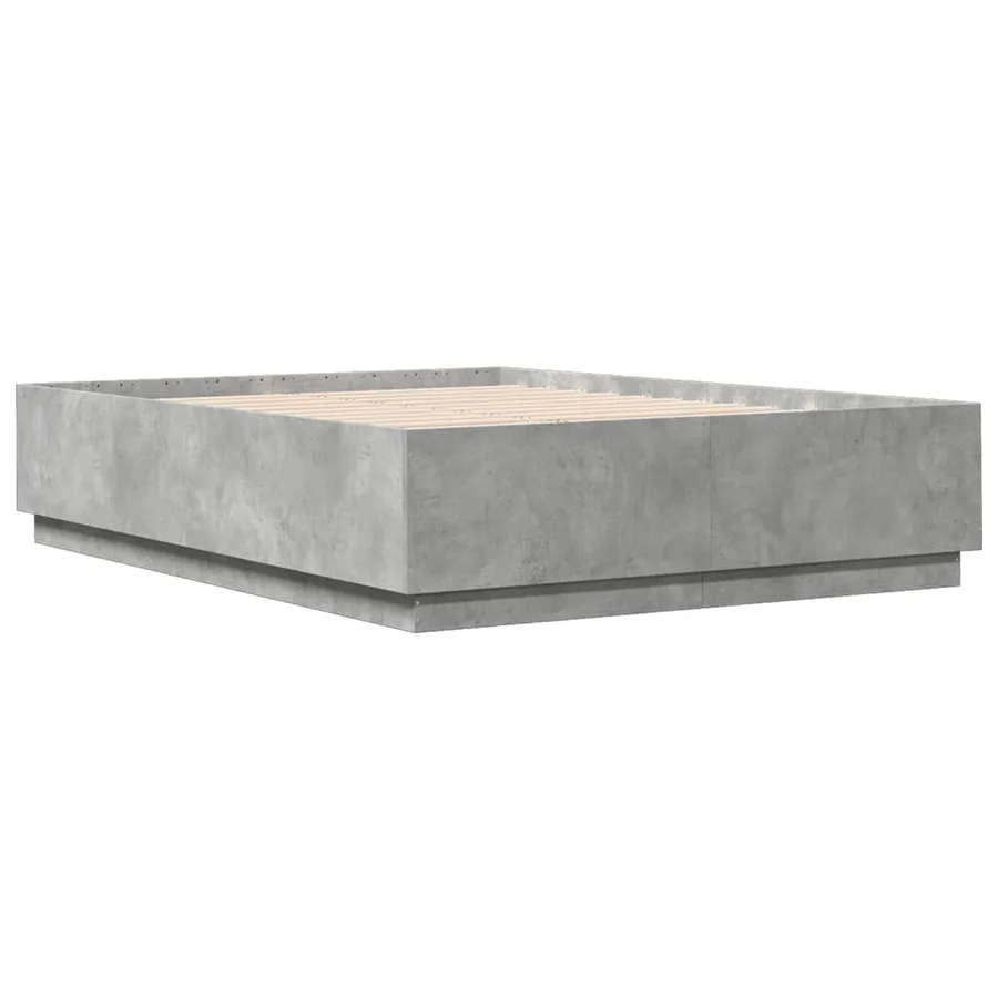 Cadre de lit sans matelas gris béton 120x200 cm - 3