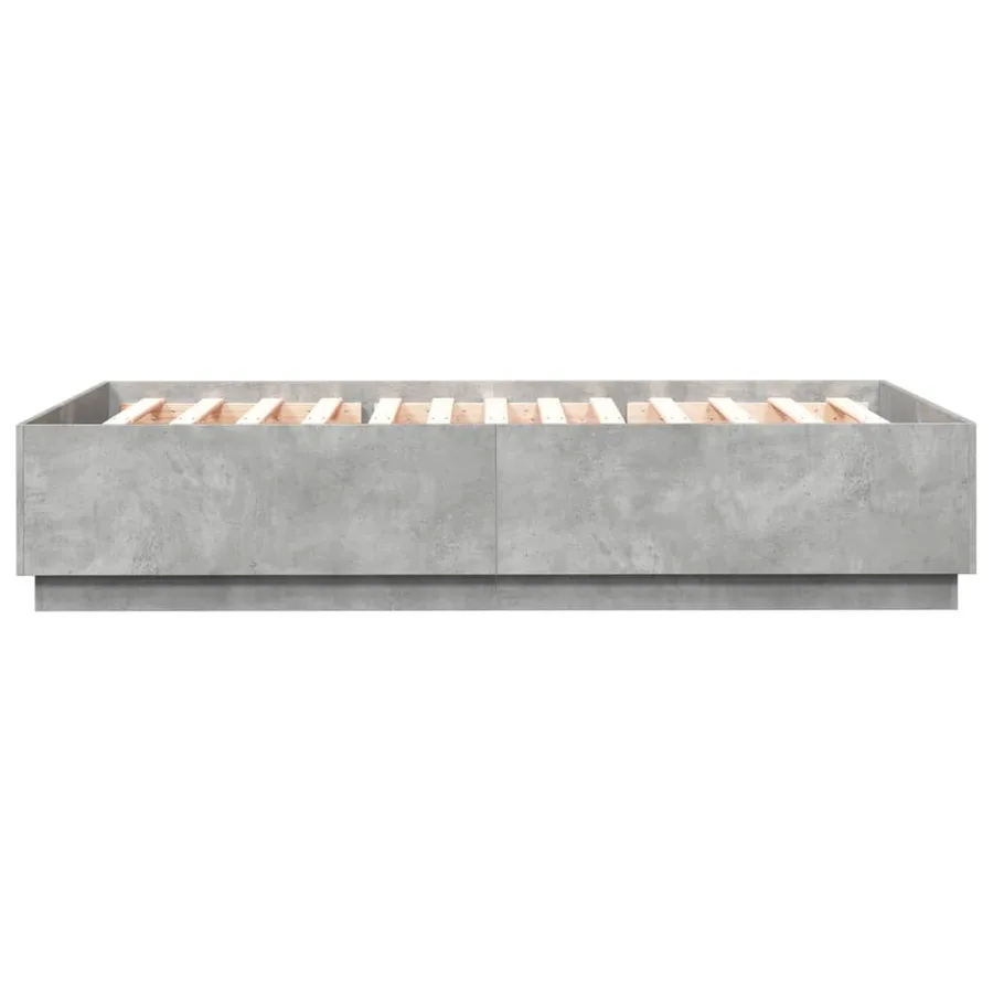 Cadre de lit sans matelas gris béton 120x200 cm - 5