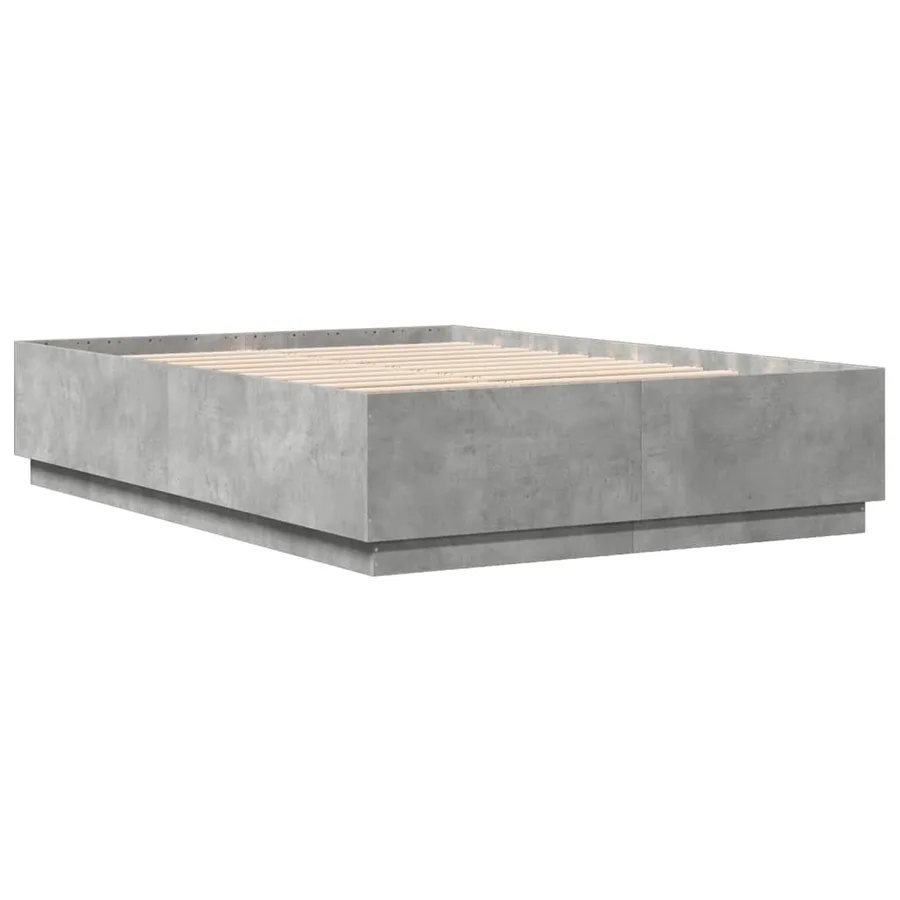 Cadre de lit sans matelas gris béton 120x200 cm - 6