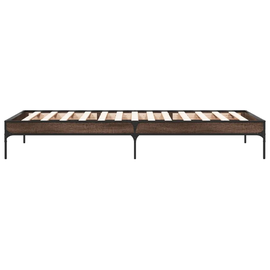 Cadre de lit sans matelas chêne marron 90x200 cm - 5