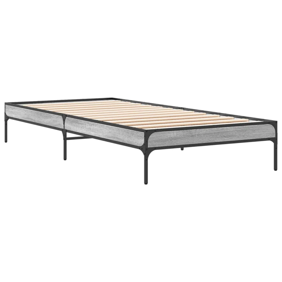 Cadre de lit sans matelas sonoma gris 90x190 cm - 3