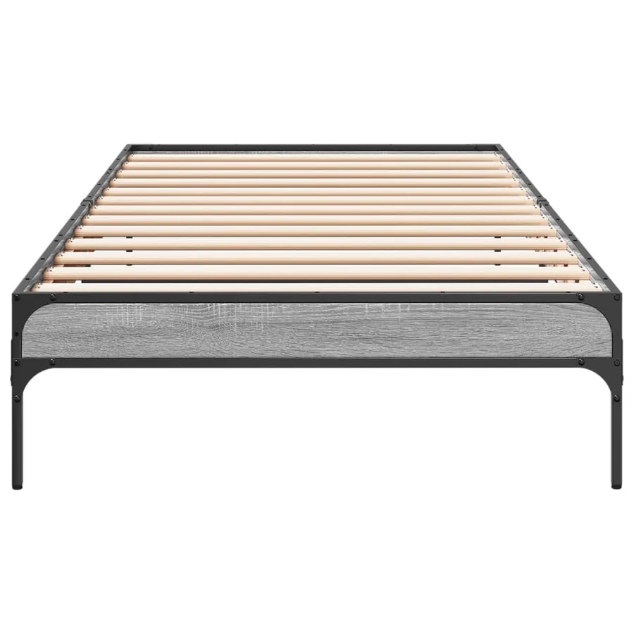 Cadre de lit sans matelas sonoma gris 90x190 cm - 4
