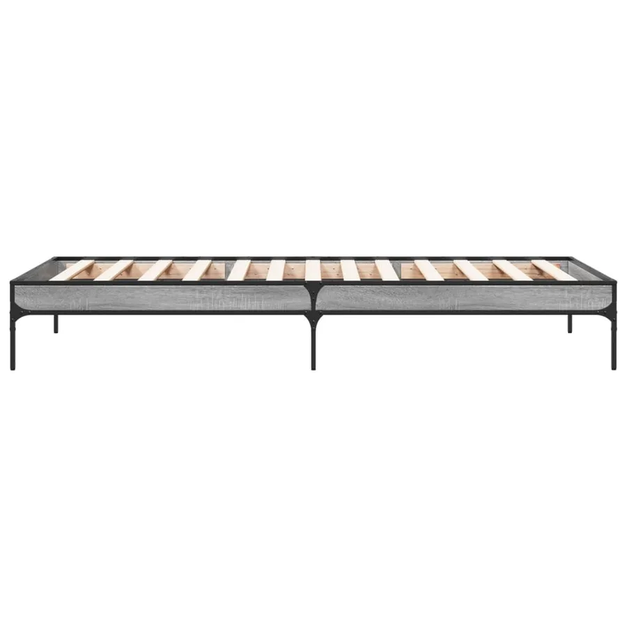 Cadre de lit sans matelas sonoma gris 90x190 cm - 5