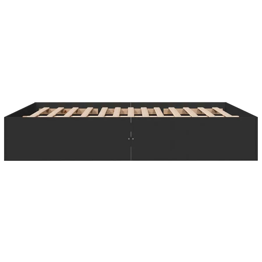 Cadre de lit sans matelas noir 150x200 cm - 5