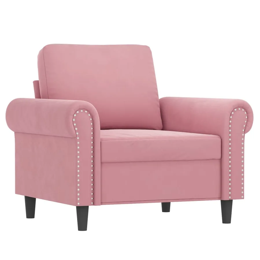 Ensemble de canapés 4 pcs avec coussins Rose Velours - 3