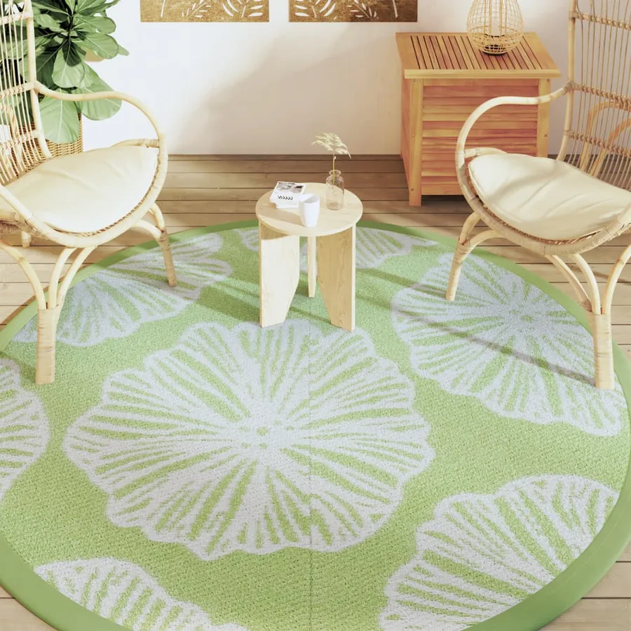 Tapis d'extérieur ARAKIL vert Ø200 cm PP - 3