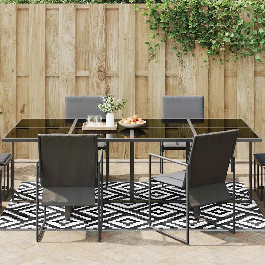Tapis d'extérieur ARAKIL Blanc et noir 160x230 cm PP - 3