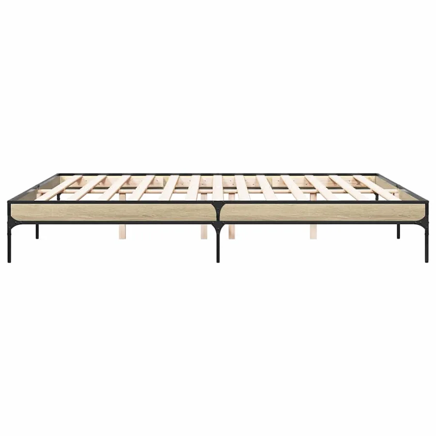 Cadre de lit sans matelas chêne sonoma 200x200 cm - 5