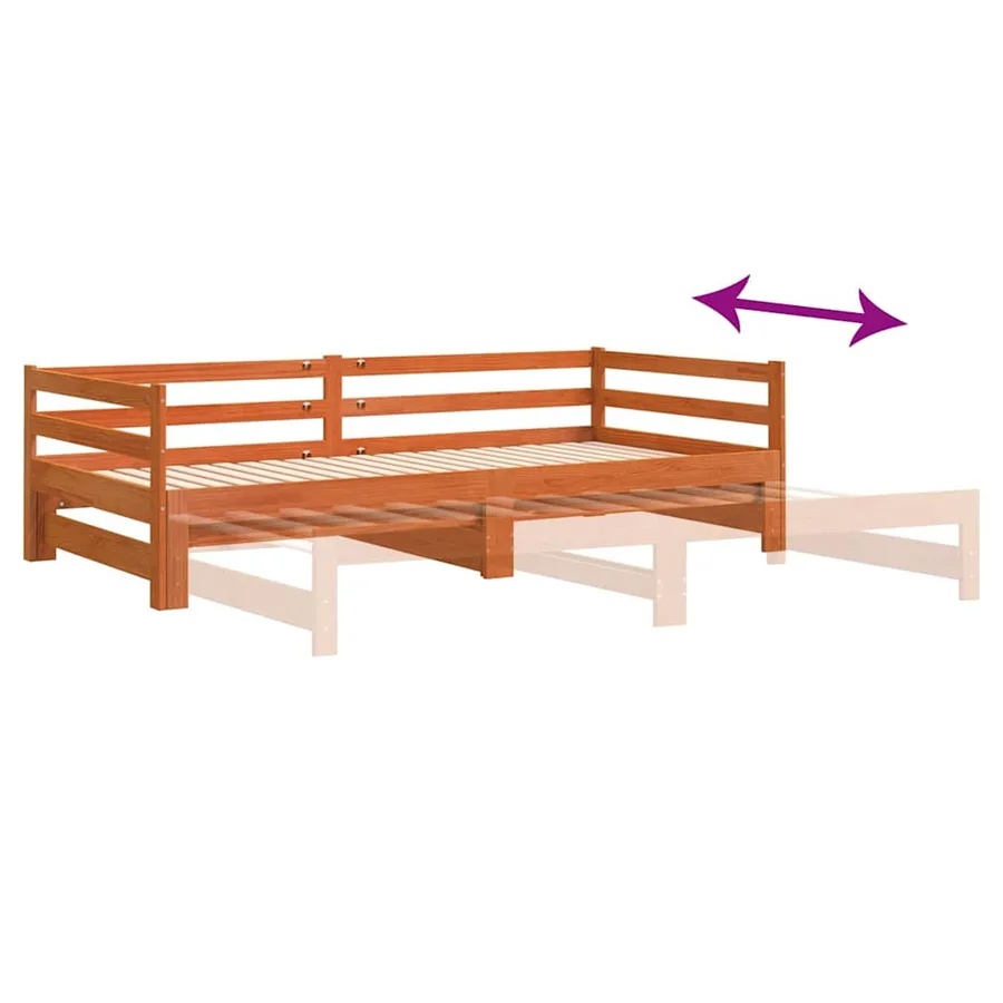 Lit de jour et lit gigogne sans matelas 80x200 cm bois massif - 10