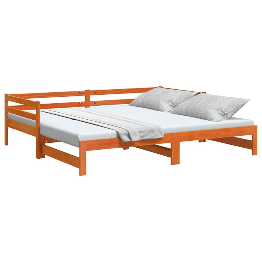 Lit de jour et lit gigogne sans matelas 80x200 cm bois massif - 5