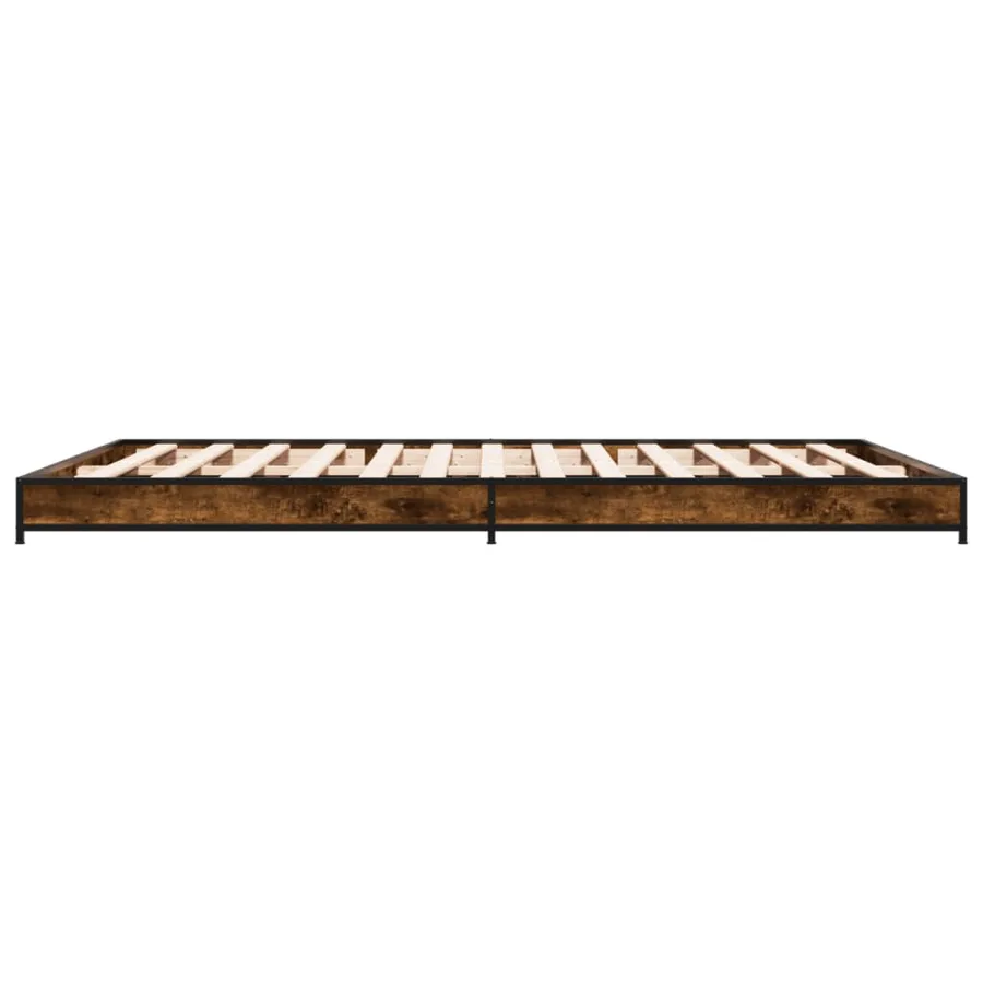 Cadre de lit sans matelas chêne fumé 120x200 cm - 5
