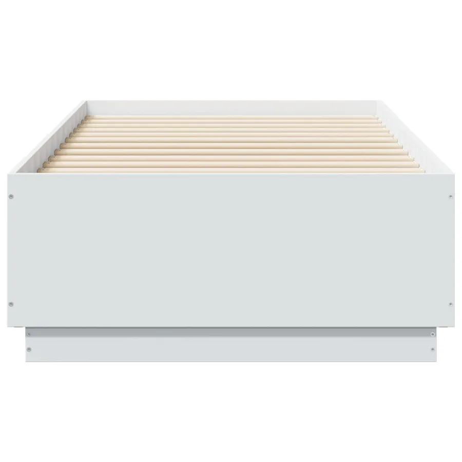 Cadre de lit avec LED sans matelas blanc 90x190 cm - 6