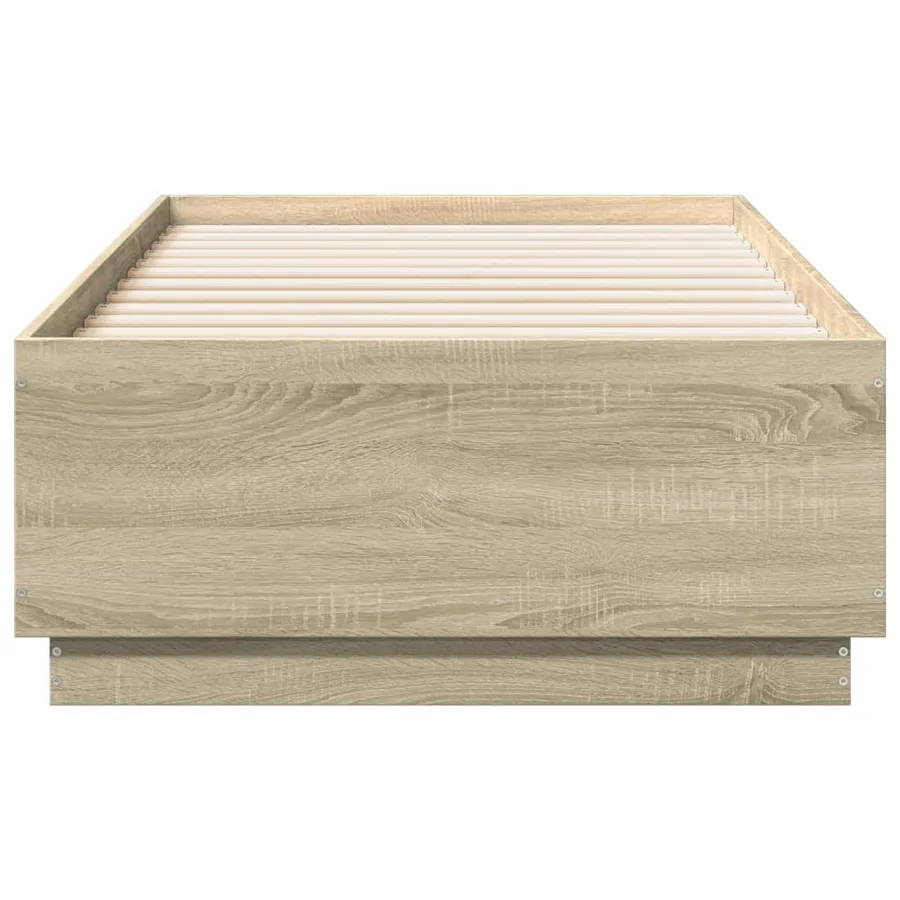 Cadre de lit avec LED sans matelas chêne sonoma 90x190 cm - 6