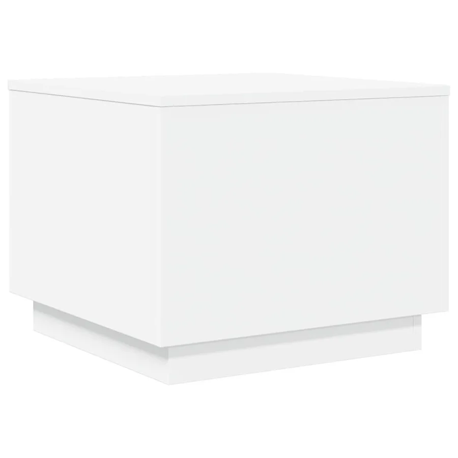 Table basse avec lumières LED blanc 50x50x40 cm - 3