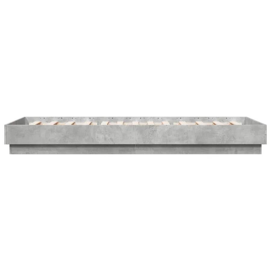 Cadre de lit sans matelas gris béton 100x200 cm - 5