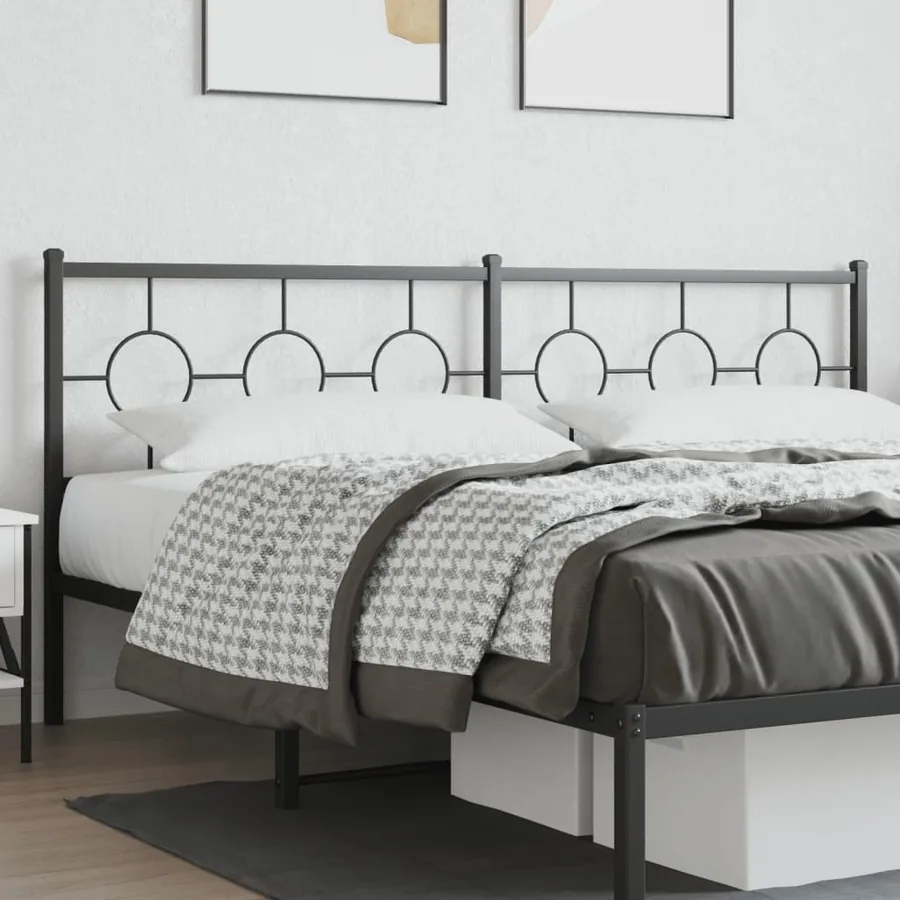 Tête de lit de remplacement métal noir 200 cm