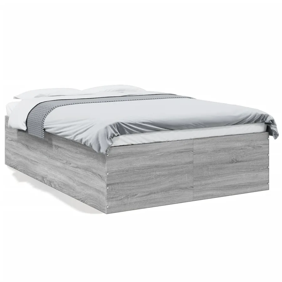 Cadre de lit sans matelas sonoma gris 120x190 cm - 2