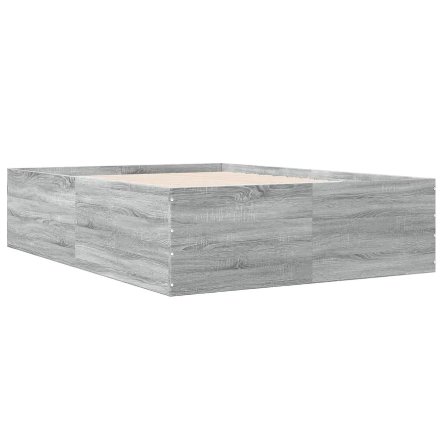 Cadre de lit sans matelas sonoma gris 120x190 cm - 3