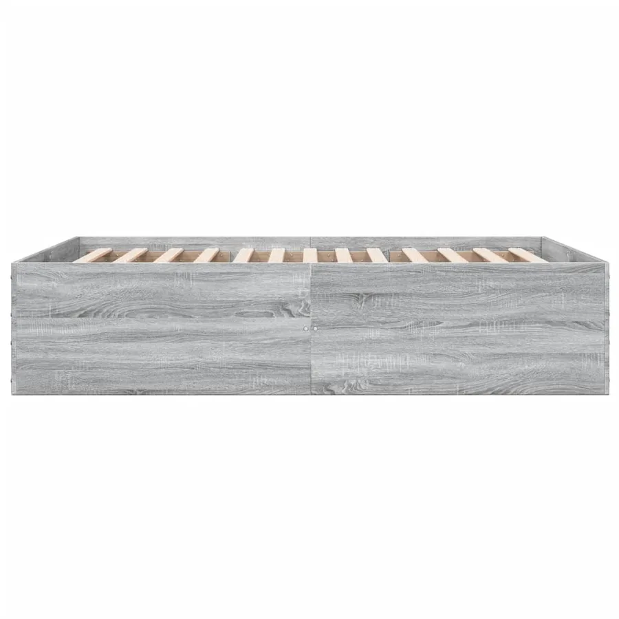 Cadre de lit sans matelas sonoma gris 120x190 cm - 5