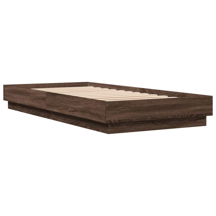 Cadre de lit sans matelas chêne marron 100x200 cm - 3