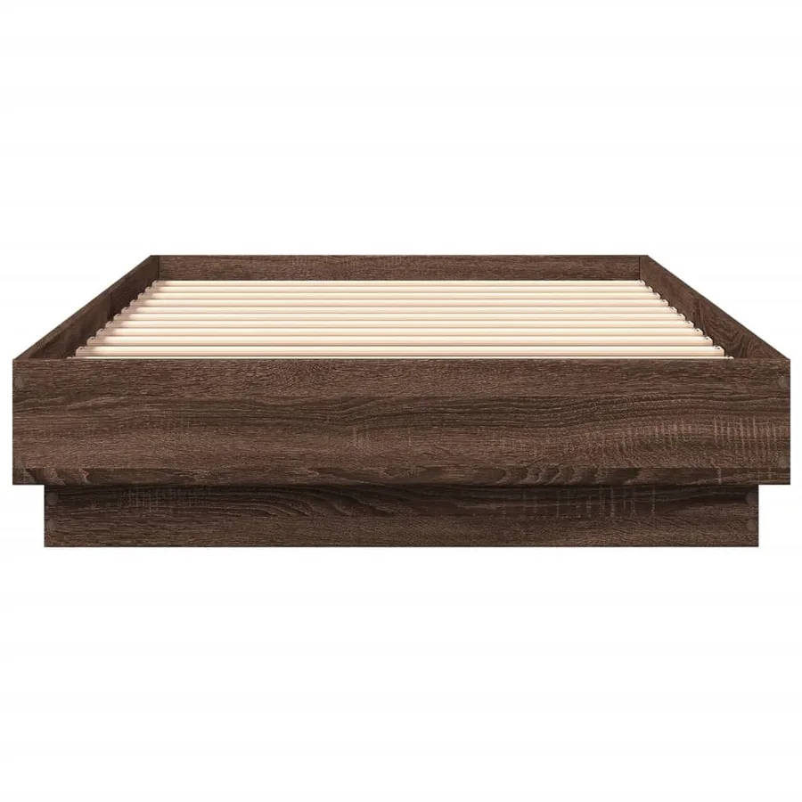 Cadre de lit sans matelas chêne marron 100x200 cm - 4