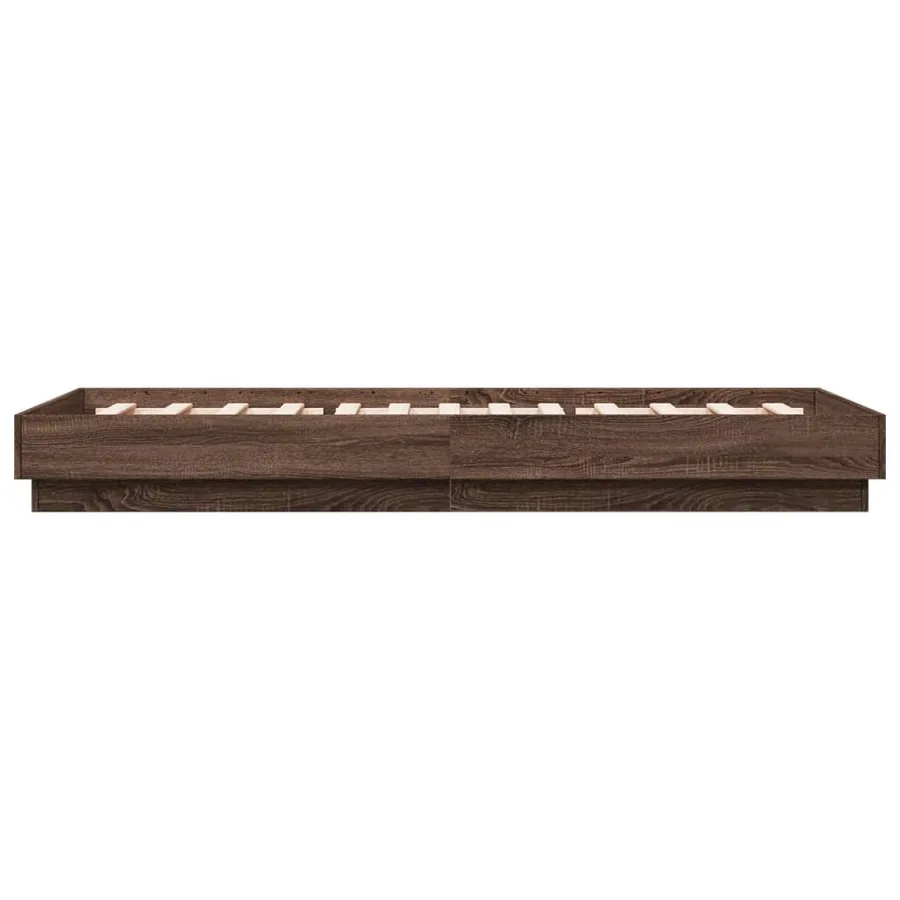 Cadre de lit sans matelas chêne marron 100x200 cm - 5