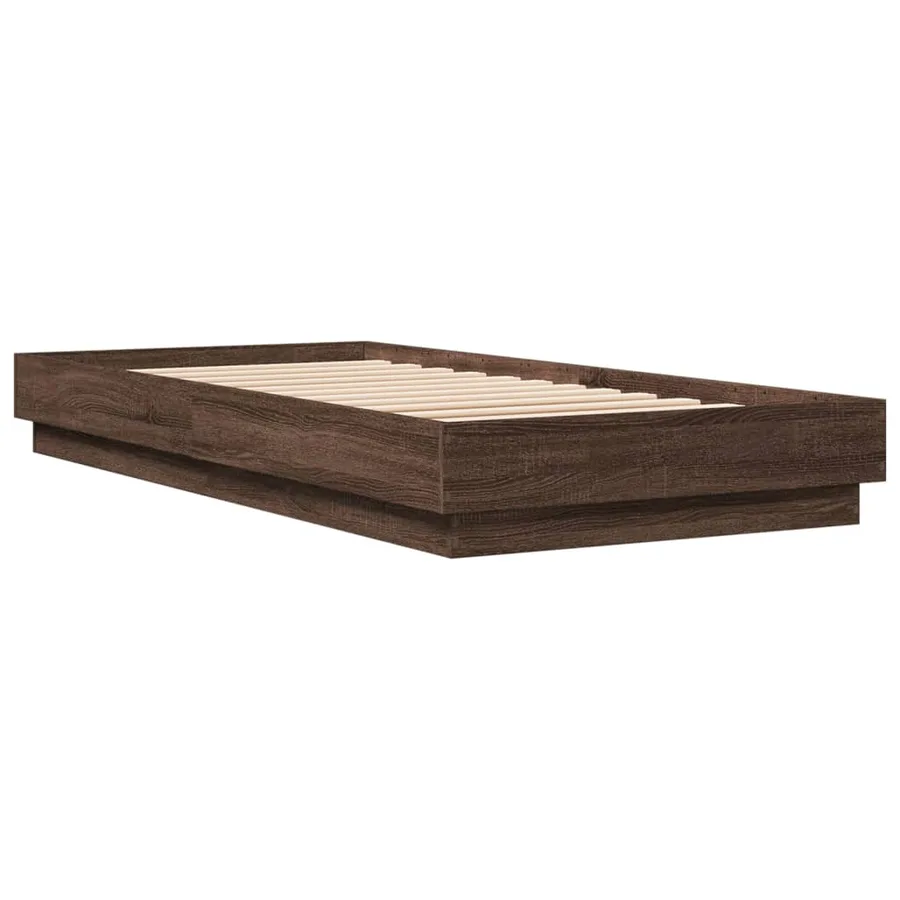 Cadre de lit sans matelas chêne marron 100x200 cm - 6
