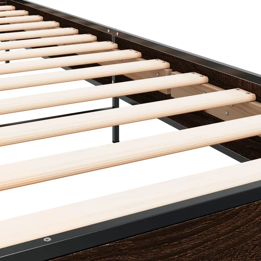 Cadre de lit sans matelas chêne marron 90x190 cm - 7