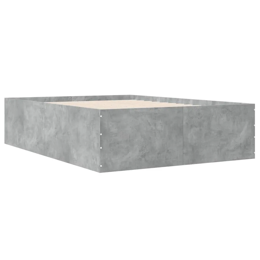 Cadre de lit sans matelas gris béton 120x190 cm - 3