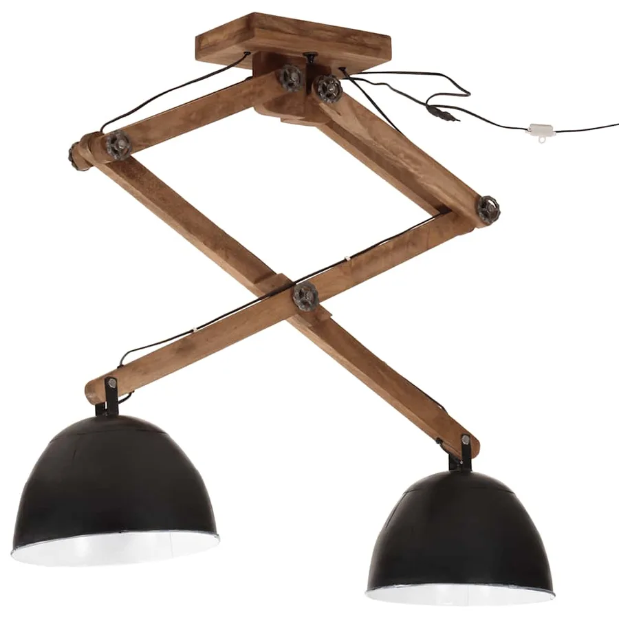Plafonnier 25 W noir 29x18x85 cm E27 - 2