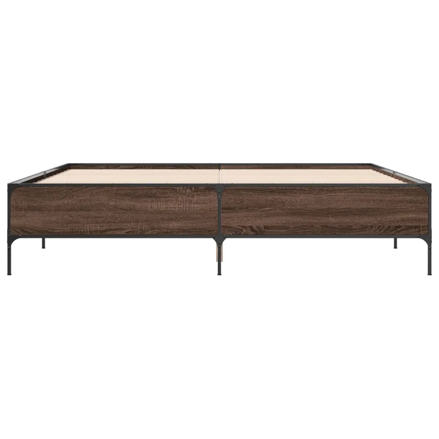 Cadre de lit sans matelas chêne marron 180x200 cm - 4