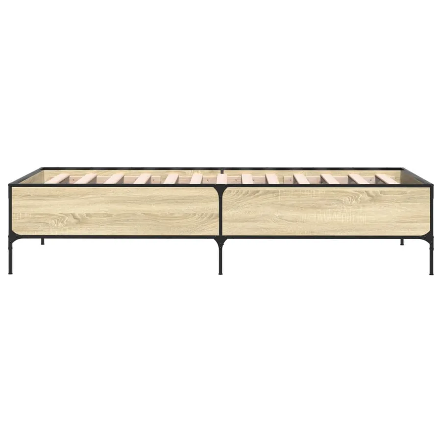 Cadre de lit sans matelas chêne sonoma 100x200 cm - 5