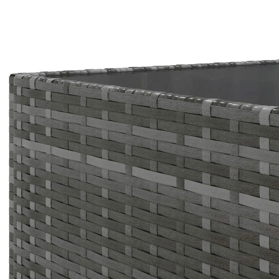 Salon de jardin 6 pcs avec coussins Gris Résine tressée - 8