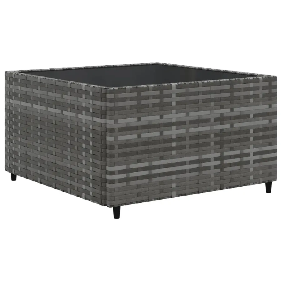 Salon de jardin 10 pcs avec coussins Gris Résine tressée - 5