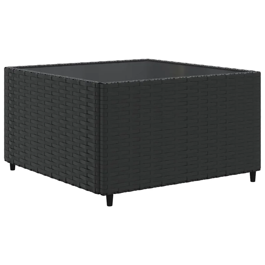 Salon de jardin 8 pcs avec coussins noir résine tressée - 6