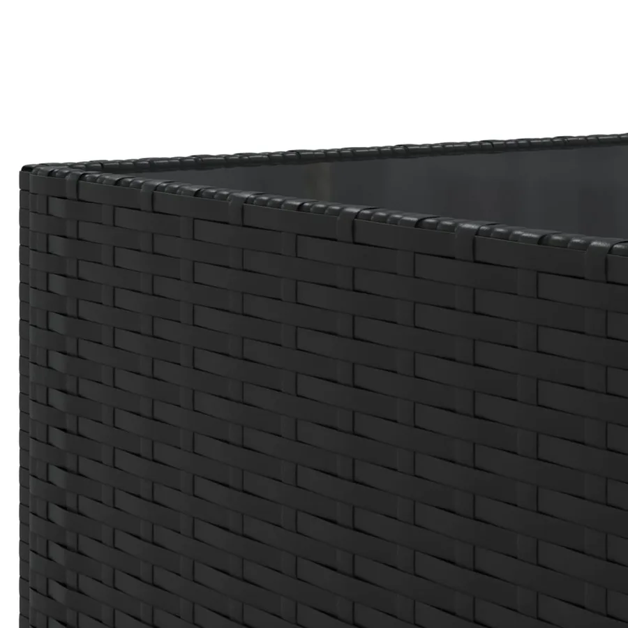 Salon de jardin 10 pcs avec coussins noir résine tressée - 9