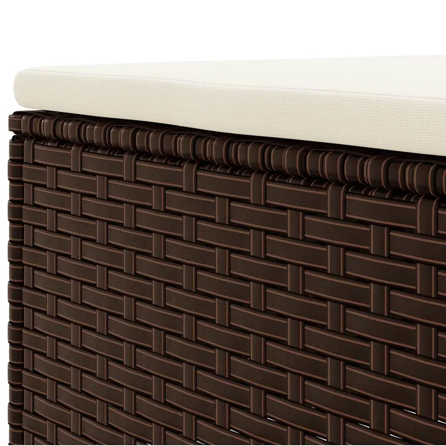 Salon de jardin 6 pcs avec coussins Marron Résine tressée - 8