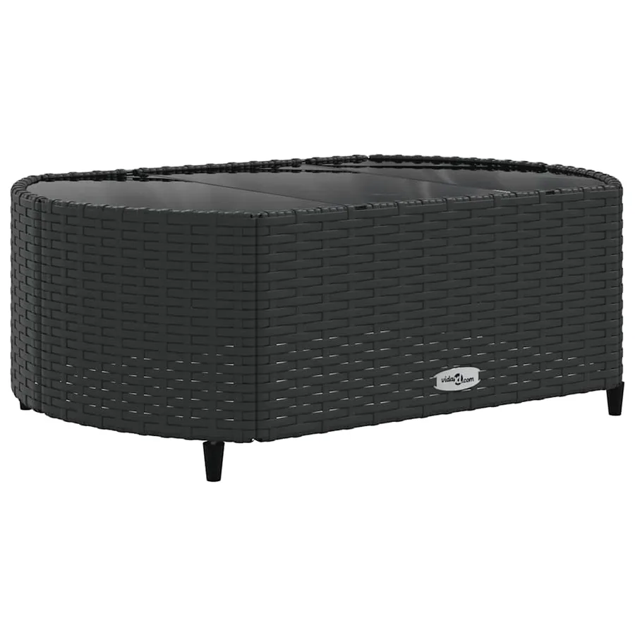 Salon de jardin 6 pcs avec coussins noir résine tressée - 5