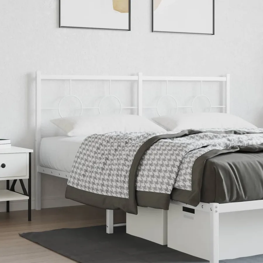Tête de lit de remplacement métal blanc 150 cm