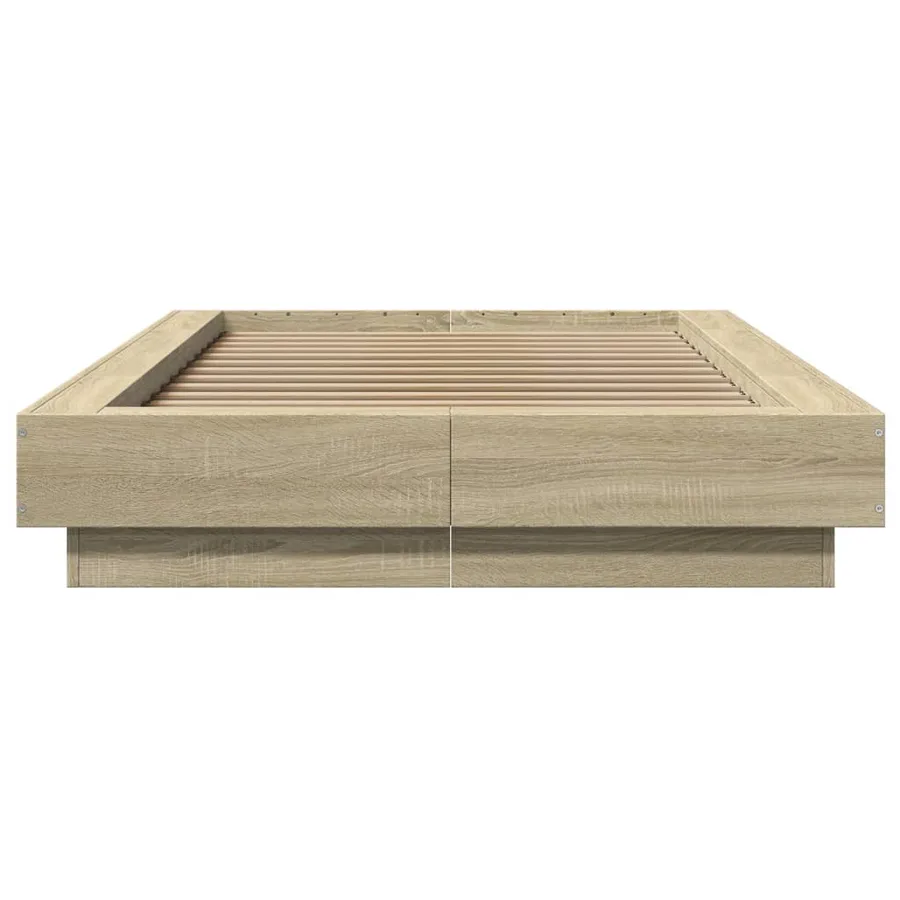 Cadre de lit sans matelas chêne sonoma 90x190 cm - 4