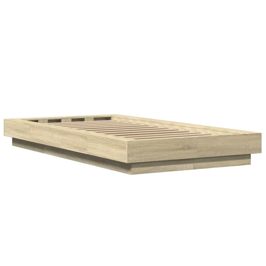Cadre de lit sans matelas chêne sonoma 90x190 cm - 6