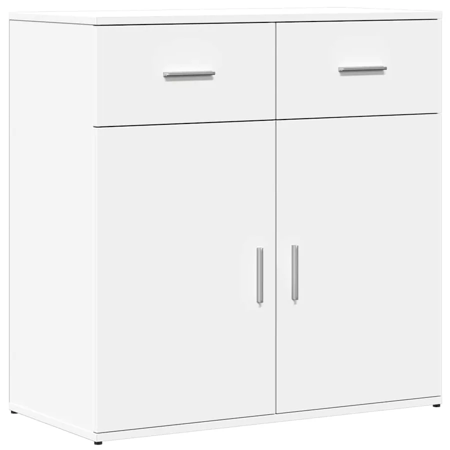 Buffets 2 pcs blanc 79x38x80 cm bois d’ingénierie - 4