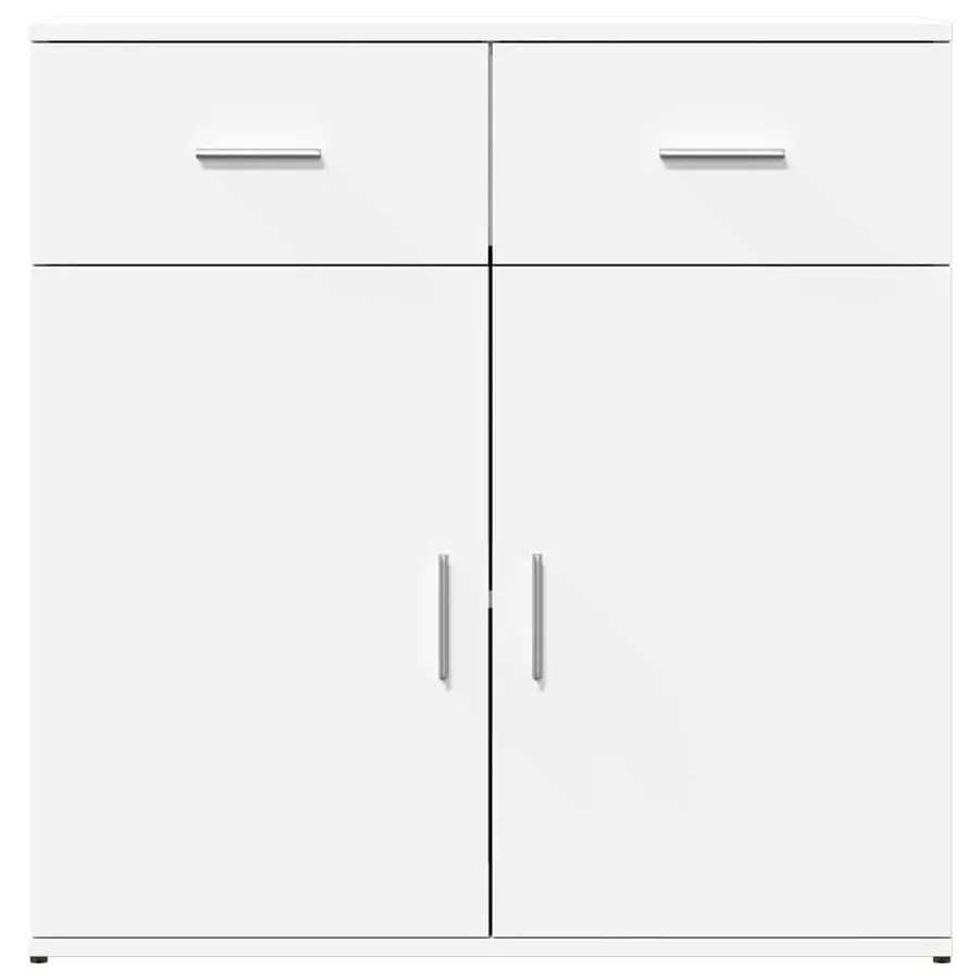 Buffets 2 pcs blanc 79x38x80 cm bois d’ingénierie - 5