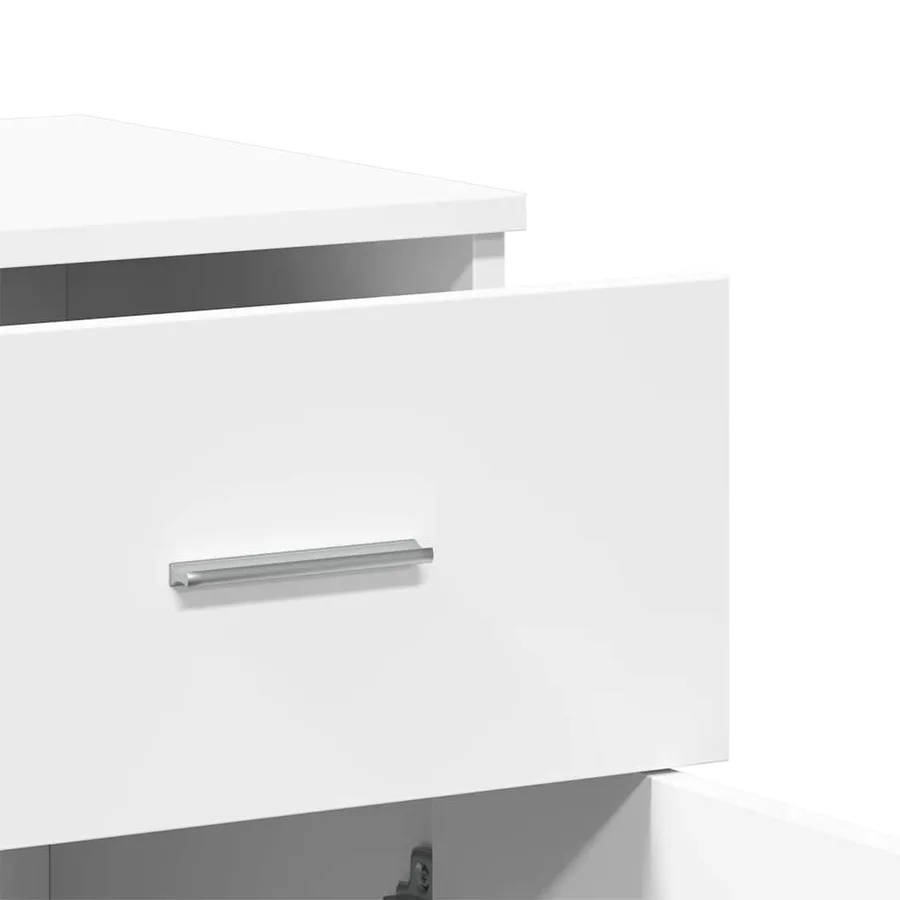 Buffets 2 pcs blanc 79x38x80 cm bois d’ingénierie - 8