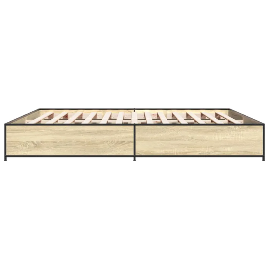 Cadre de lit sans matelas chêne sonoma 200x200 cm - 5