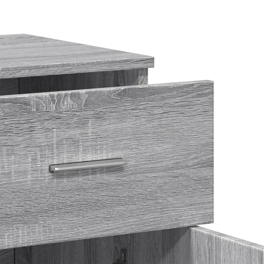 Buffet sonoma gris 79x38x80 cm bois d'ingénierie - 8
