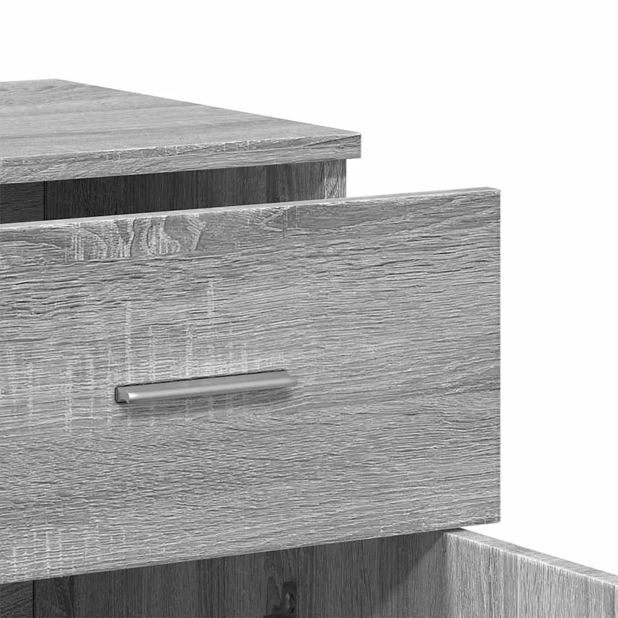 Buffets 2 pcs sonoma gris 79x38x80 cm bois d'ingénierie - 8