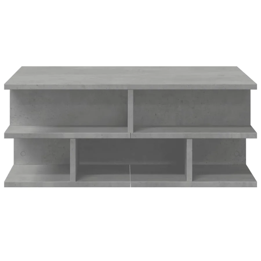 Table basse gris béton 70x70x29 cm bois d'ingénierie - 5