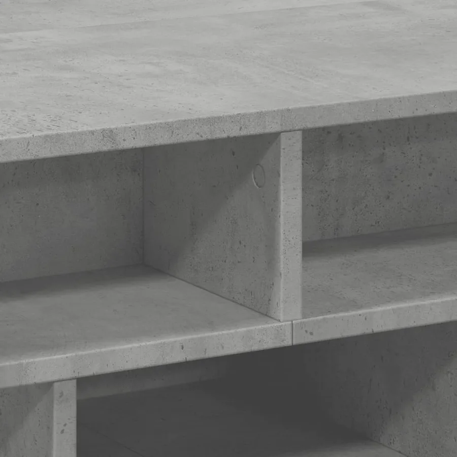 Table basse gris béton 70x70x29 cm bois d'ingénierie - 8